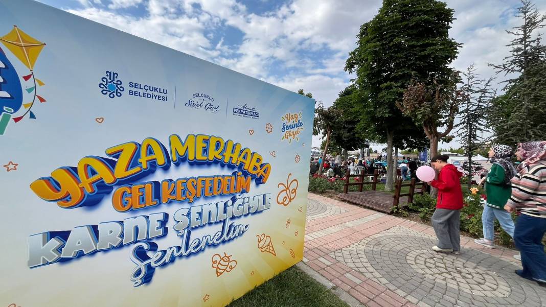 Selçuklu’da karne sevinci şenliğe dönüştü! Yüzlerce çocuk akın etti 20